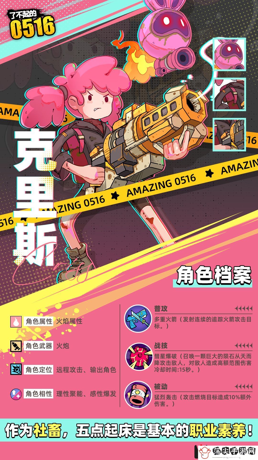 了不起的0516克里斯技能角色分享：完美升级全方案