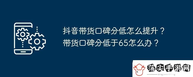 抖音带货口碑分低怎么提升
