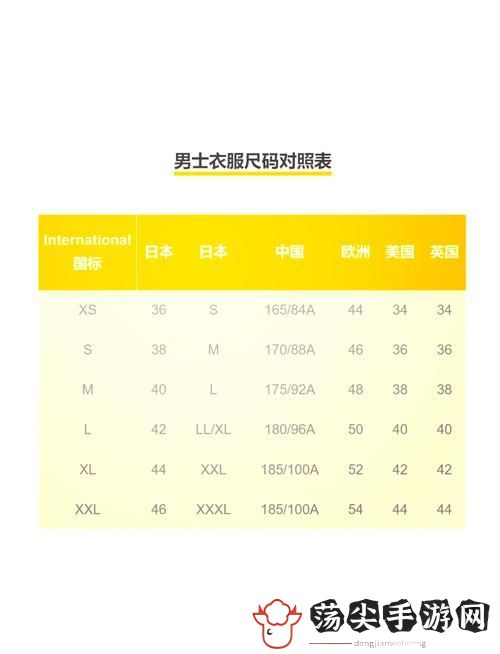 欧洲尺码与日本尺码转换专线