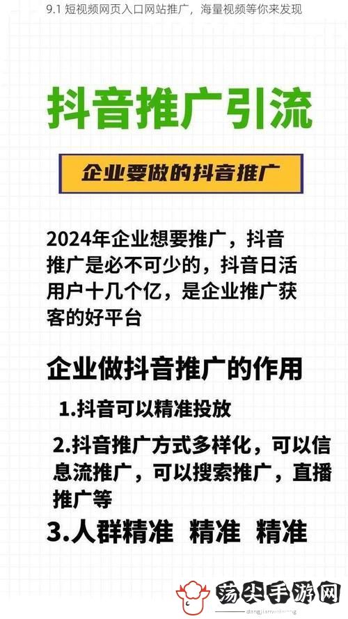 9.1短视频网页入口网站推广