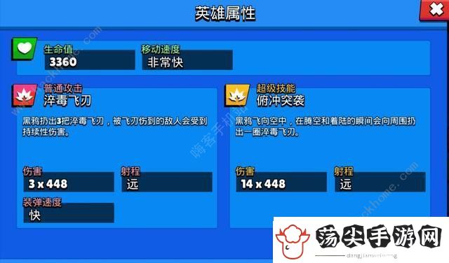 荒野乱斗黑鸦厉害吗